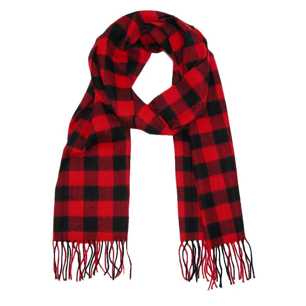 4730 Softer Than Cashmere Buffalo Plaid Winter Scarf, Red